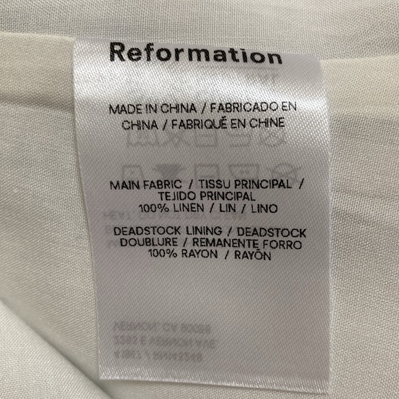 Reformation Blue Floral Linen Dress 0 - Picture 4 of 4